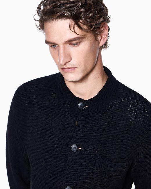 Giorgio Armani Blue Single-Breasted Jacket for men
