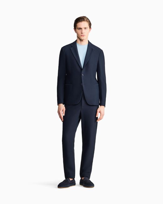 Giorgio Armani Blue Single-Breasted Jacket for men