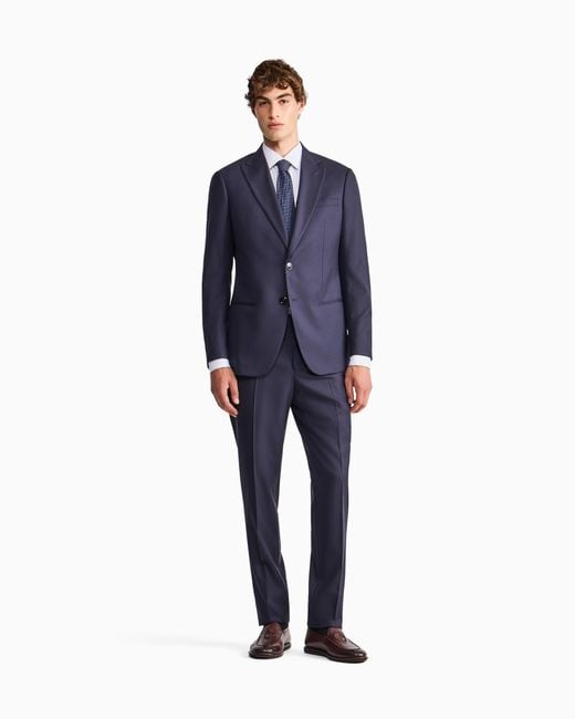 Giorgio Armani Blue Slim-Fit Suit Soho for men