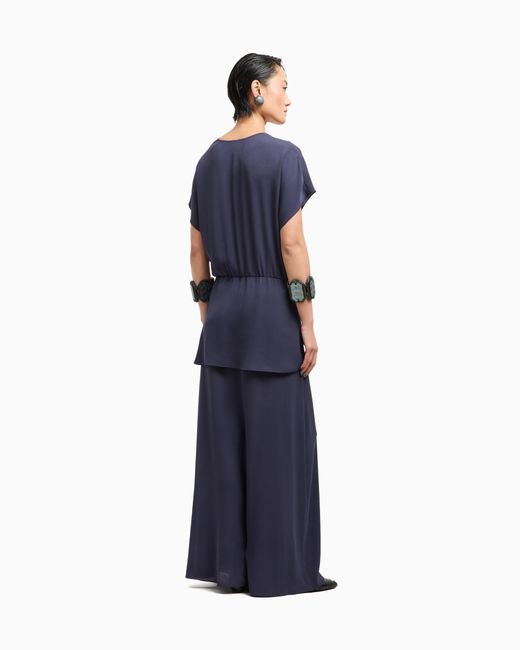 giorgio armani long triple silk georgette dress Giorgio Armani