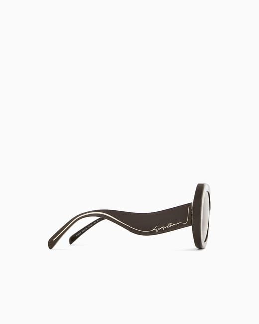 Giorgio Armani Blue Square-Shaped Sunglasses