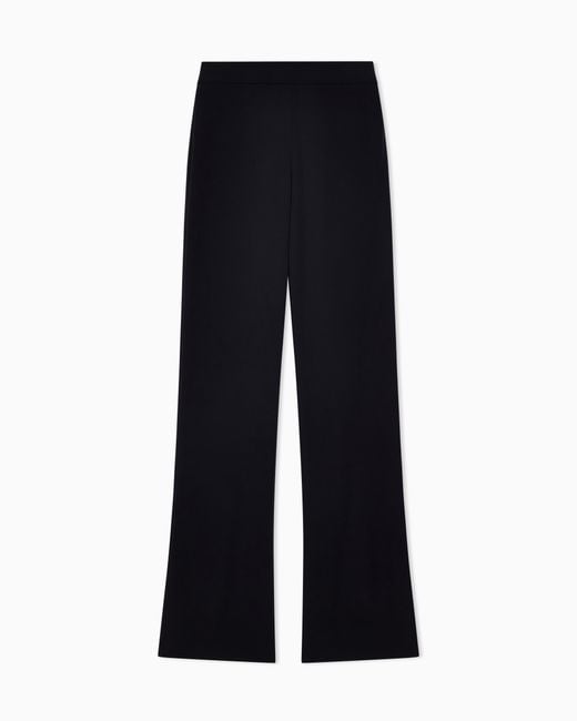 Giorgio Armani Blue Double Crepe Trousers