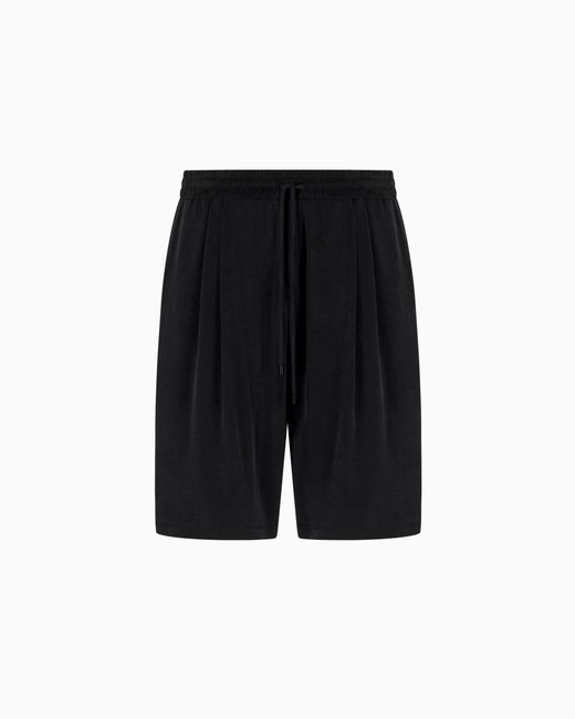 Bermuda di Giorgio Armani in Black da Uomo