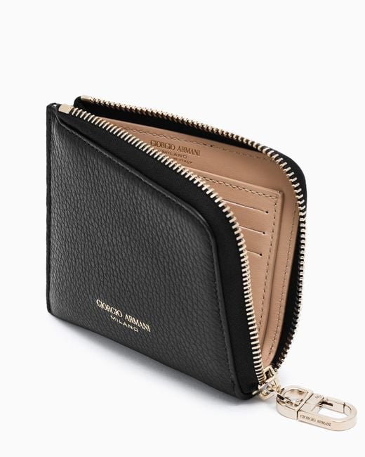 Giorgio Armani White Small Wrap-Around Zip Wallet