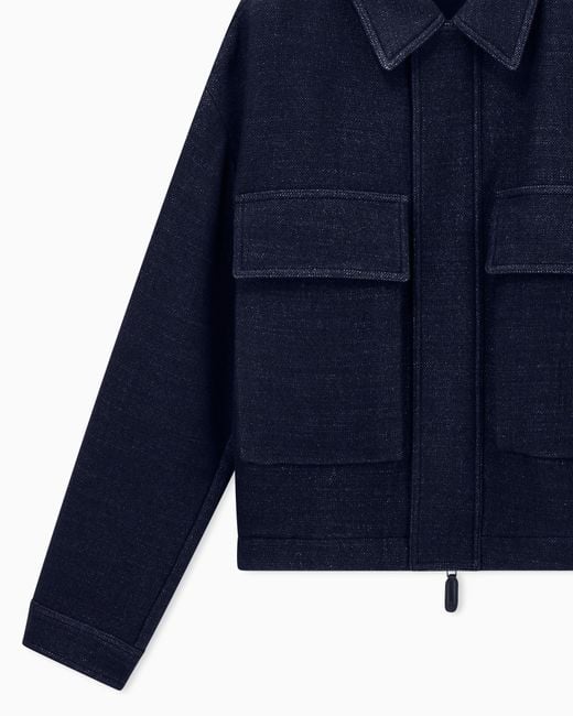 Giorgio Armani Blue Blouson Jacket Regular Fit for men
