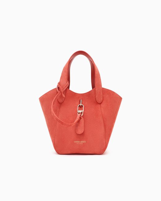 Giorgio Armani Red Small Suede Handbag