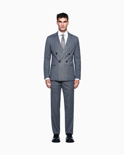 Giorgio Armani Blue Soho Line Double-Breasted Suit for men