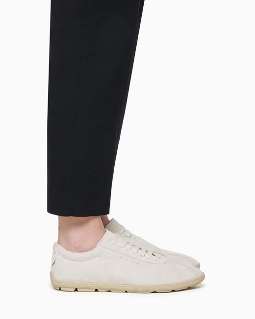 Giorgio Armani White Lace-Up Sneaker