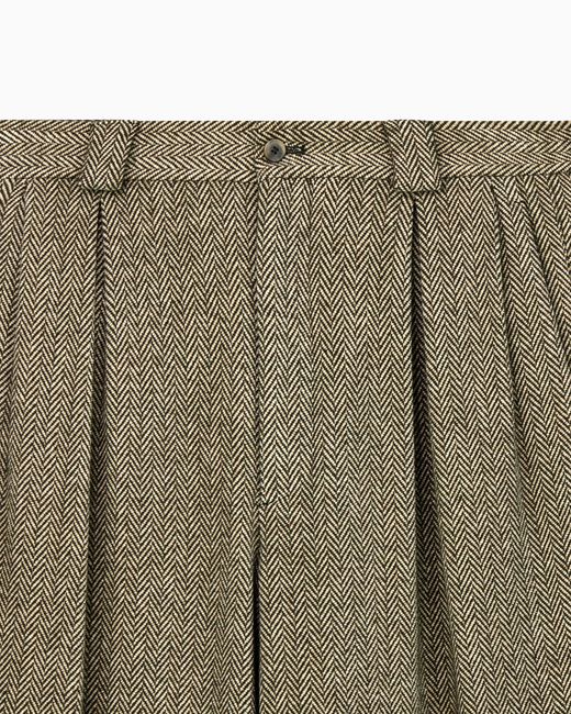 Giorgio Armani Green Armani/Archivio Fw1990 Single-Pleat Trousers for men
