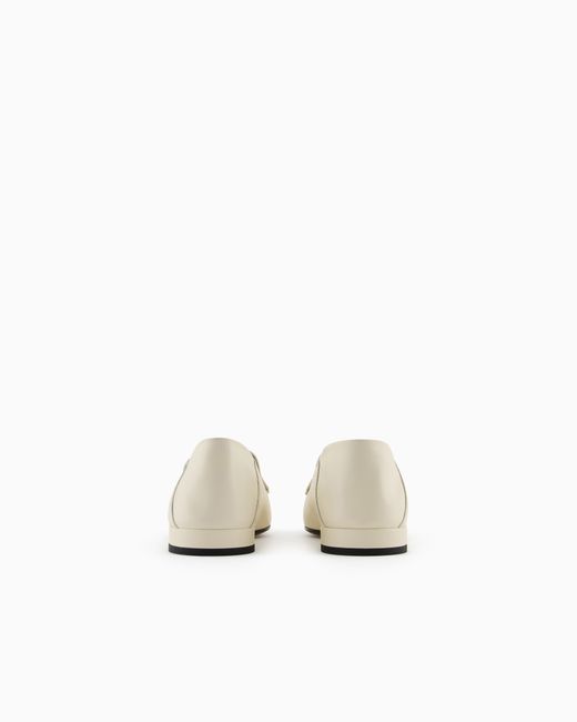 Giorgio Armani White X 10 Corso Como Calfskin Loafers