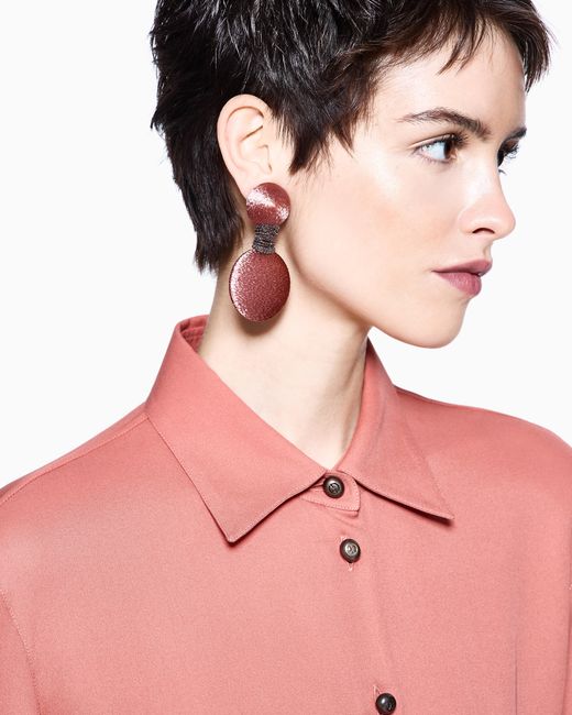 Giorgio Armani Pink Triple Silk Georgette Shirt