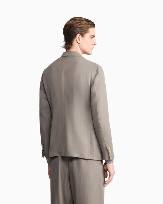 Giorgio Armani Gray Single-Breasted Jacket for men