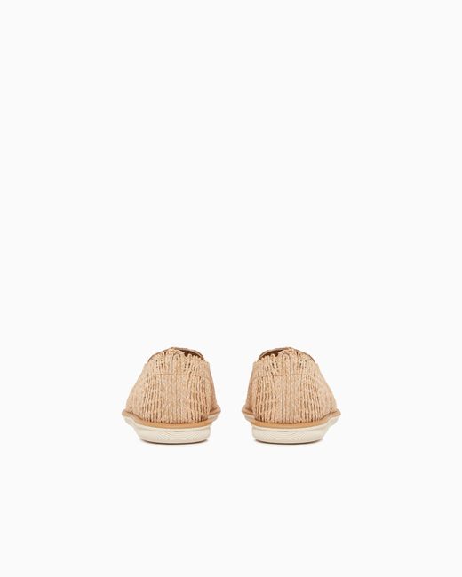 Giorgio Armani White Loafers With Cornely Embroidery for men