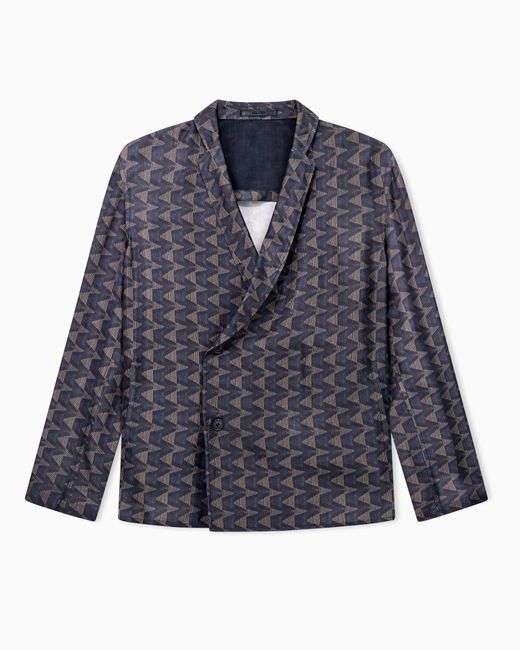 Giorgio Armani Blue Single-Breasted Jacket for men