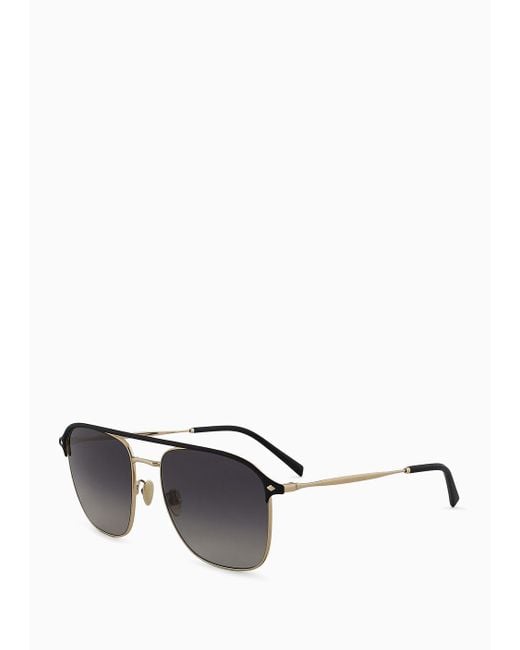 Giorgio Armani Black Square Sunglasses for men