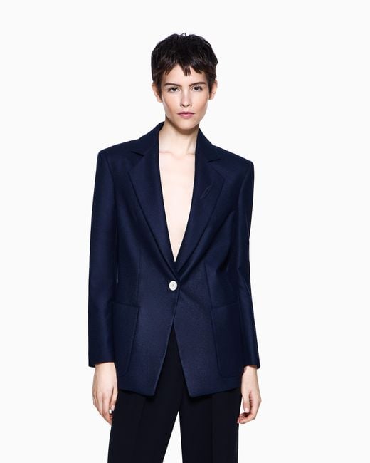 Giorgio Armani Blue Cashmere Jacket