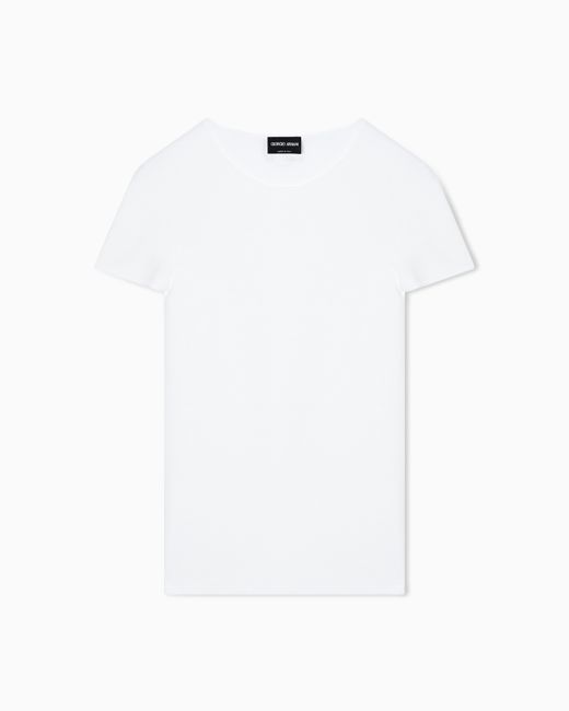 Giorgio Armani White Crew Neck Jumper