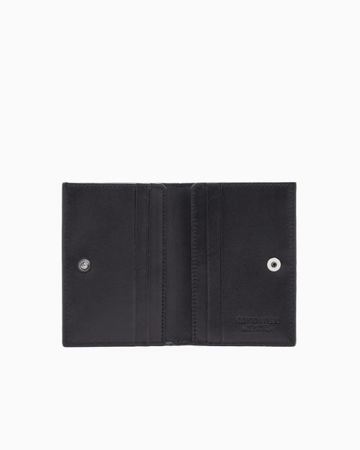 Giorgio Armani Black Nappa-Leather Bifold Wallet for men