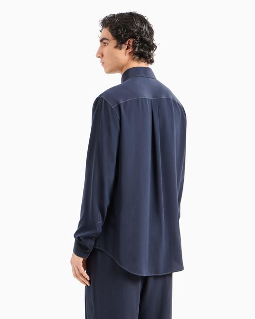 Camicia di Giorgio Armani in Blue da Uomo