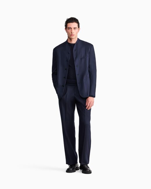 Giorgio Armani Blue Sweater With Regular Fit for men