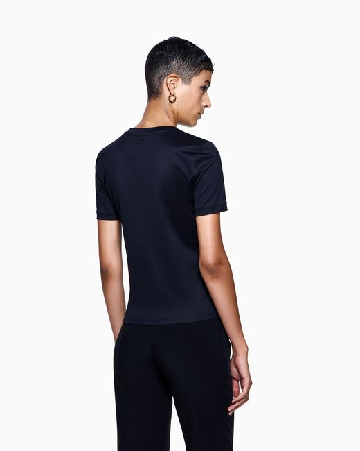 Giorgio Armani Blue Crew Neck T-Shirt