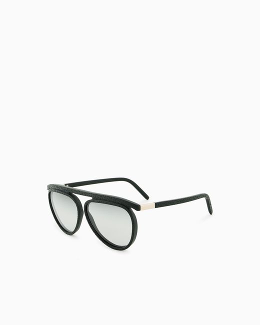 Giorgio Armani White Aviator Sunglasses