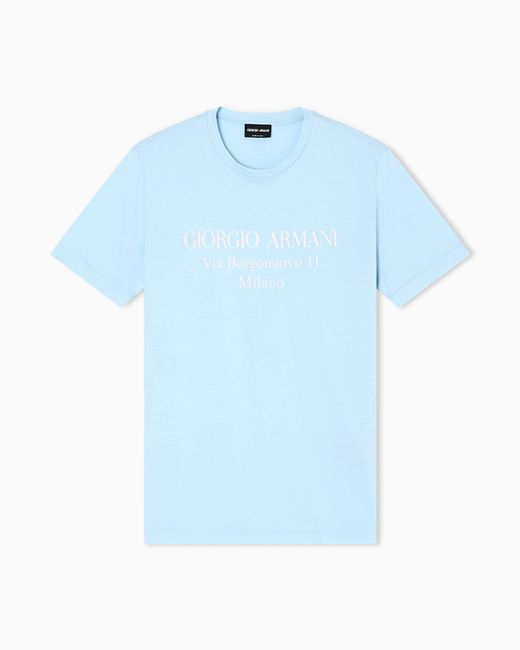 Giorgio Armani Blue Jersey T-Shirt for men
