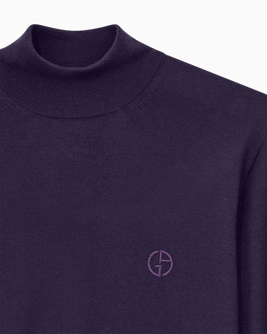 Giorgio Armani Blue Slim-Fit Sweater for men