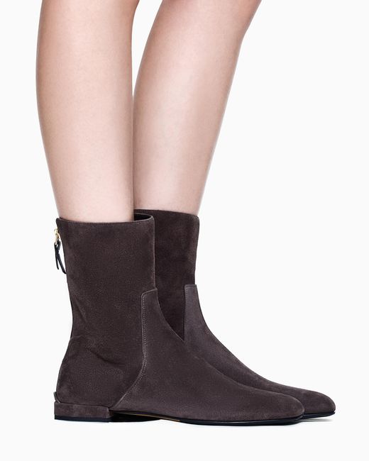 Giorgio Armani Brown Suede Ankle Boots
