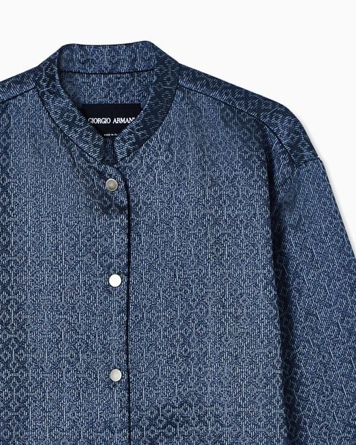 Giorgio Armani Blue Shirt Jacket
