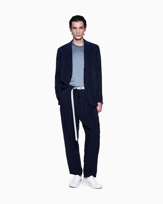 Maglia A Maniche Corte di Giorgio Armani in Blue da Uomo