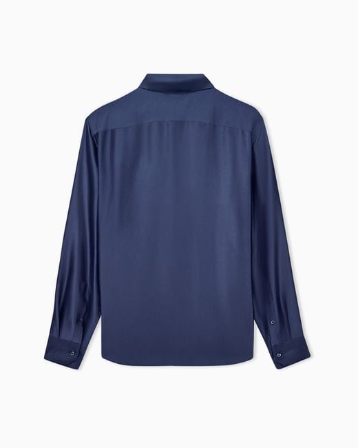 Giorgio Armani Blue Shirt Regular Fit for men
