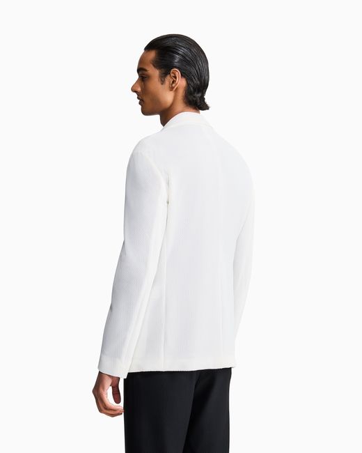 Giorgio Armani White Single-Breasted Jacket for men
