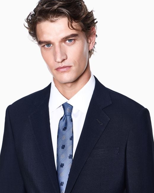 Giorgio Armani Blue Asv Soho Line Single-Breasted Suit for men
