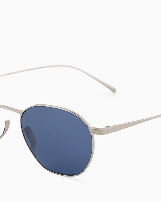 Giorgio Armani Blue Square Sunglasses for men