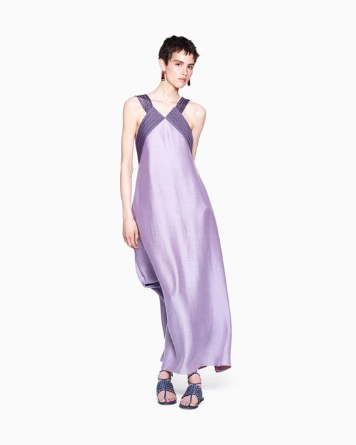 Giorgio Armani Purple Long Dress