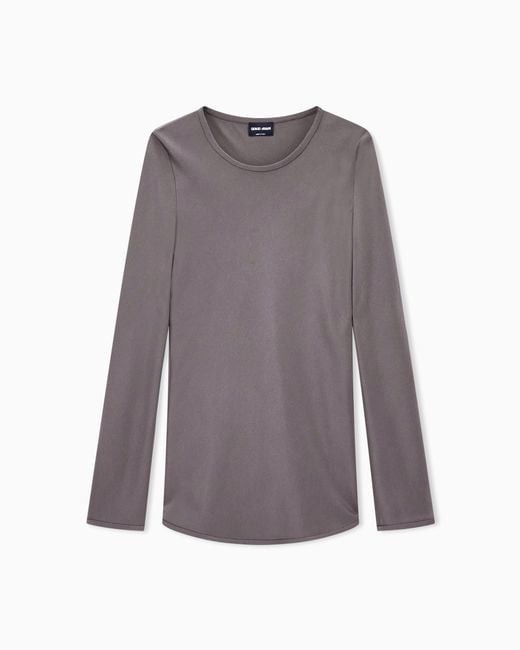 Giorgio Armani Purple Slim-Fit Bias-Cut Blouse