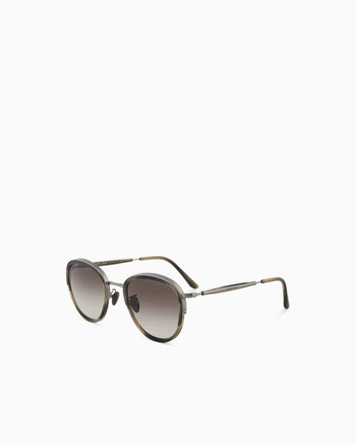 Giorgio Armani Metallic Phantos-Shaped Sunglasses for men
