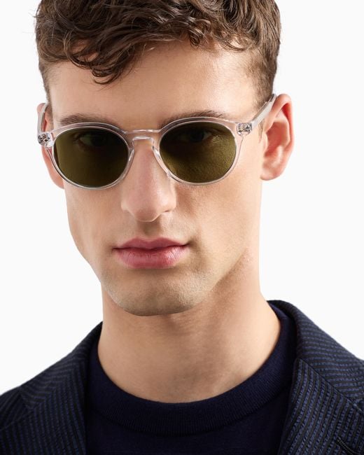 Giorgio Armani Green Panto Sunglasses for men