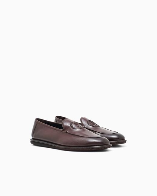 Giorgio Armani Brown Slip-On Loafer for men