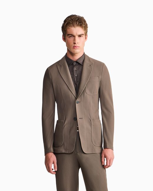 Giorgio Armani Brown Single-Breasted Jacket for men