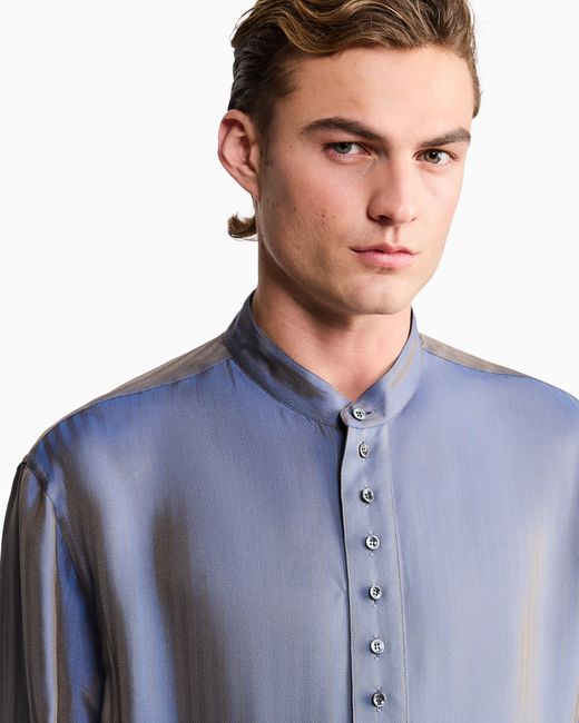 Giorgio Armani Blue Shirt Regular Fit for men