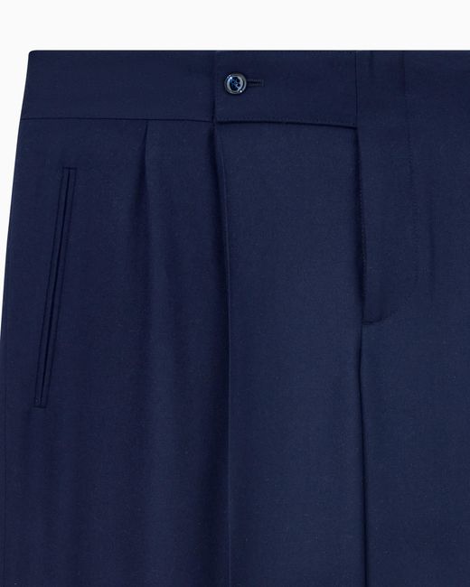 Giorgio Armani Blue Trousers Oversized Fit for men
