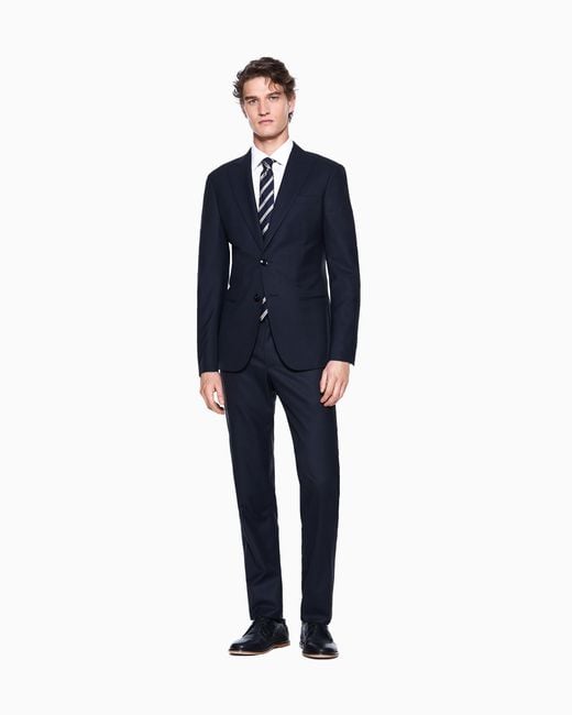 Giorgio Armani Blue Single-Breasted Soho Line Suit for men
