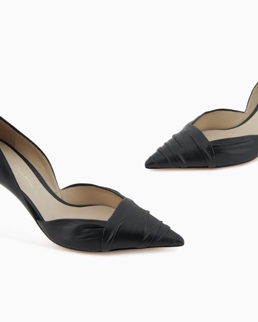 Giorgio Armani White Nappa Leather Court Shoes