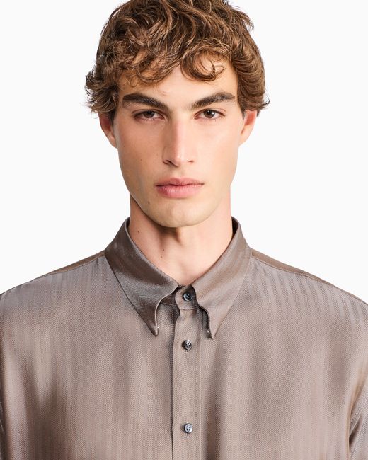 Giorgio Armani Brown Shirt Regular Fit for men