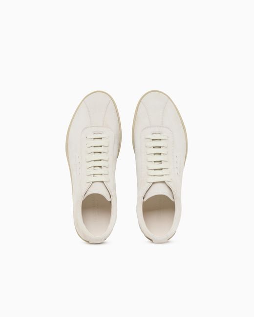 Giorgio Armani White Lace-Up Sneaker