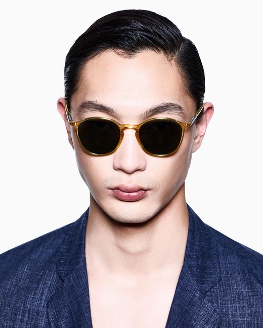Giorgio Armani White Panto Sunglasses for men