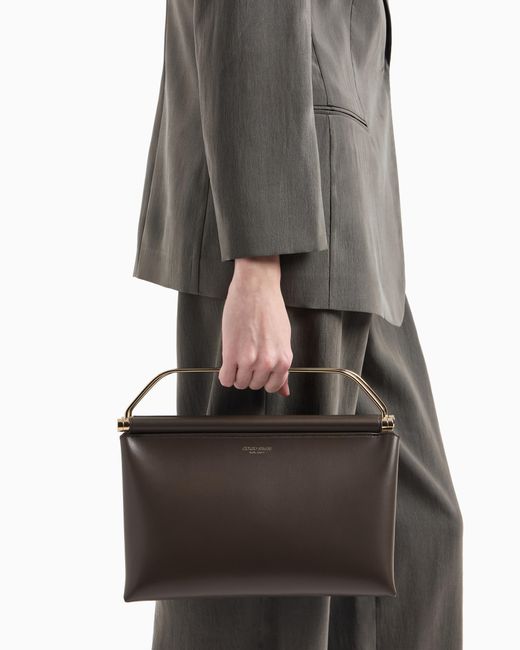 Giorgio Armani Brown Top Handle Bag
