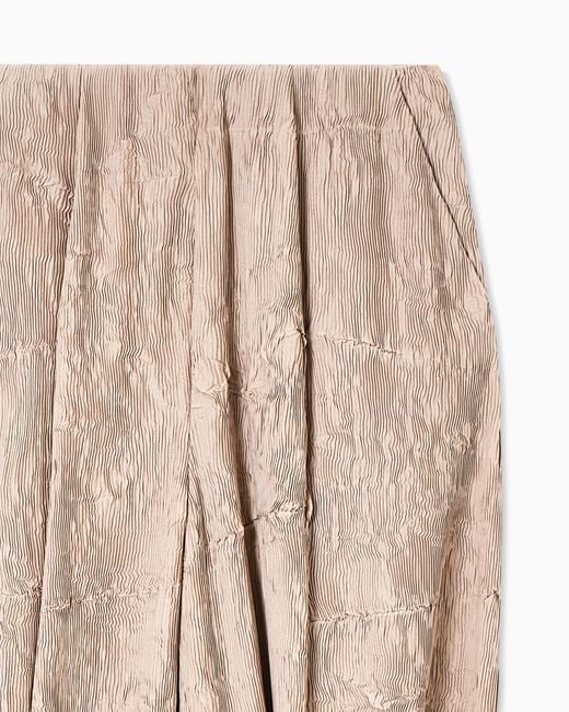 Giorgio Armani Natural Micro-Pleated Trousers